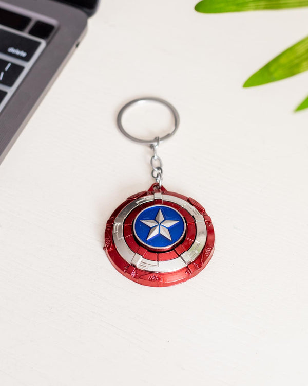 Captain America Shield Spinning Keychain