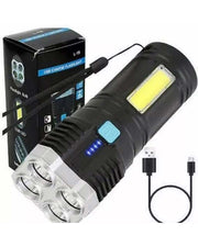 Rechargeable 5 Torch with Sib High Low Brightness
