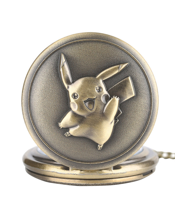 Pikachu Pokemon Keychain with Pocket Watch