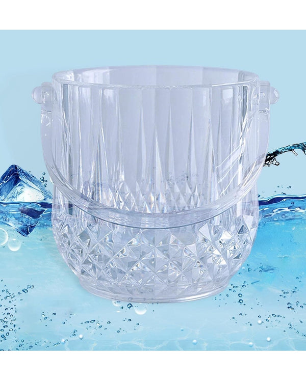 Crystal Cut Portable Ice Cube Bucket