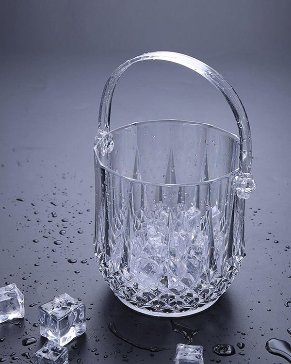 Crystal Cut Portable Ice Cube Bucket