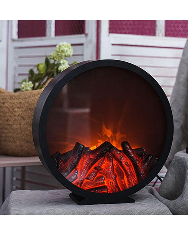 Artificial Led Round Fireplace Ornament