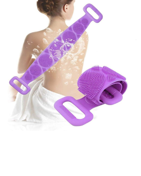 Silicone Body Back Scrubber Bath Brush - Purple