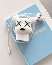 Bear Brick White- iPhone Charger Case and Cable Protector