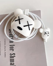 Bear Brick White- iPhone Charger Case and Cable Protector