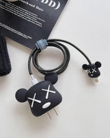 Bear Brick Black - iPhone Charger Case and Cable Protector