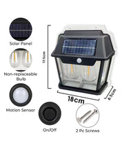 Dual Bulb Solar Interaction Outdoor Wall Lamp