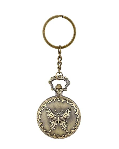 Butterfly Keychain with Pocket Watch