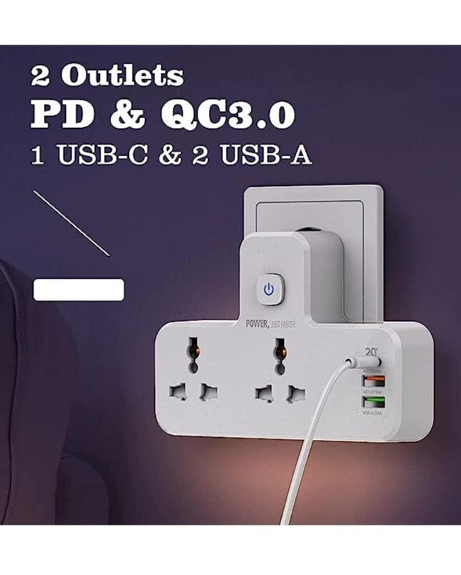 Compact Power Hub with Fast Charging