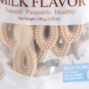 Pet Treats Milk Flavor 360 Dental Bones - 100gm, Pack Of 5pcs