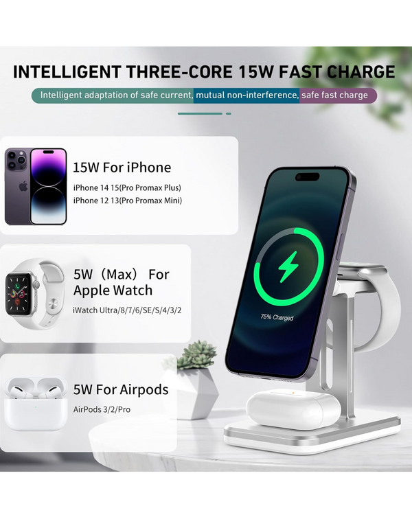 3-in-1 Wireless Charging Station for iPhone