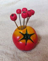 Tomato Shaped Fruit Fork - 6 Sticks