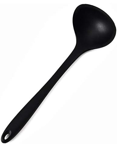 Silicone Ladle Soup Spoon - Black