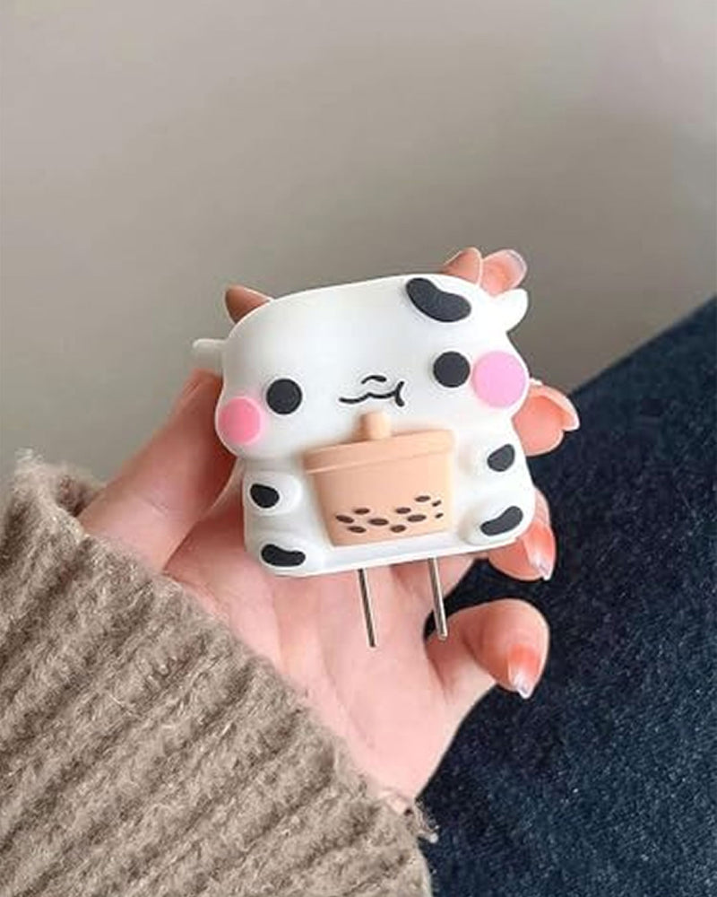Cute Cow Kawaii - iPhone Charger Case and Cable Protector