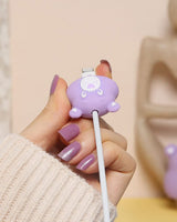 Bear Lilac - iPhone Charger Case and Cable Protector