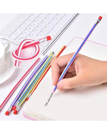 Magic Bendy Flexible Soft Pencil with Eraser - Set of 5