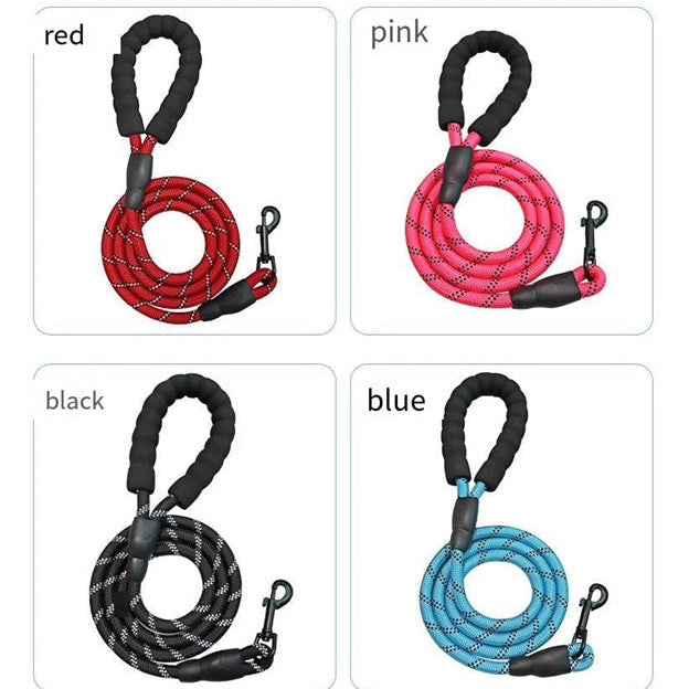 Strong And Durable 5ft. & 6.5ft  Long Reflective Dog Leash With Extra Padded Anti Slip Handle