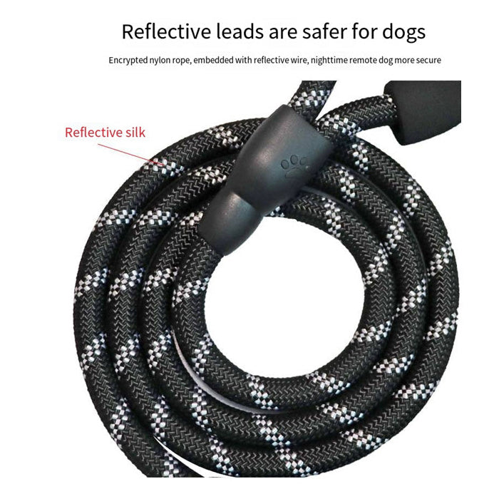 Strong And Durable 5ft. & 6.5ft  Long Reflective Dog Leash With Extra Padded Anti Slip Handle