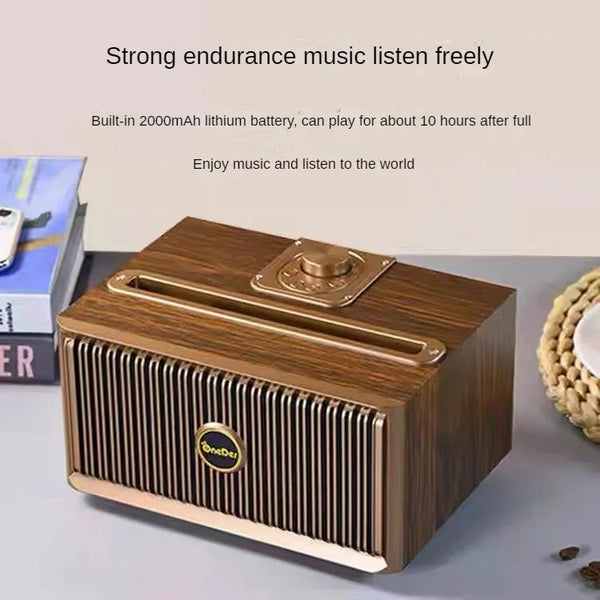 Himtek HT - 09 Retro Wooden Bluetooth Speaker