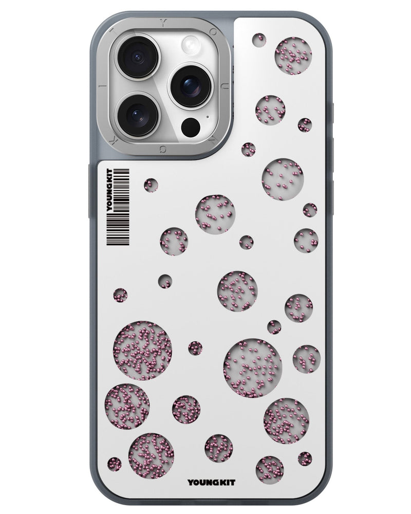 YoungKit Polka Dots iPhone 15 Pro Cover Case - White (Original)