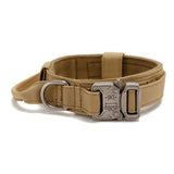 Tactical Dog Collar With Metal Buckle And D-Ring - Medium & Large Breeds