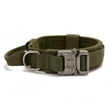 Tactical Dog Collar With Metal Buckle And D-Ring - Medium & Large Breeds