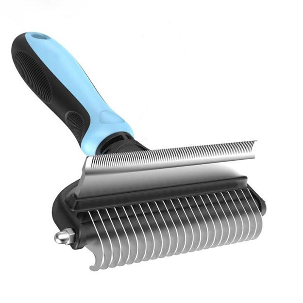 2-In-1 De-Shedding And De-Matting Tool/Comb/Brush For Removal Of Tangles, Matts And Loose Undercoat Fur