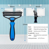 2-In-1 De-Shedding And De-Matting Tool/Comb/Brush For Removal Of Tangles, Matts And Loose Undercoat Fur