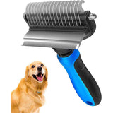 2-In-1 De-Shedding And De-Matting Tool/Comb/Brush For Removal Of Tangles, Matts And Loose Undercoat Fur