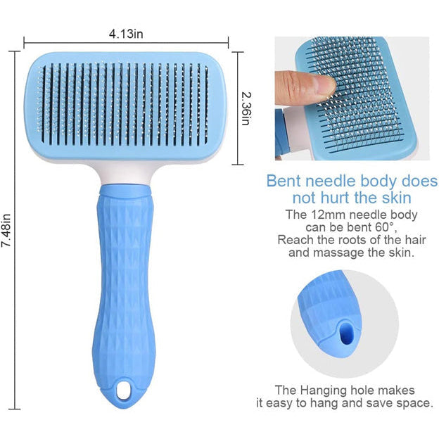 Self- Cleaning Slicker Hair Brush For Dogs And Cats