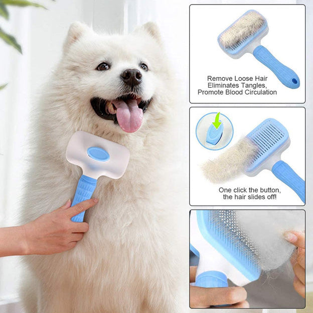 Self- Cleaning Slicker Hair Brush For Dogs And Cats