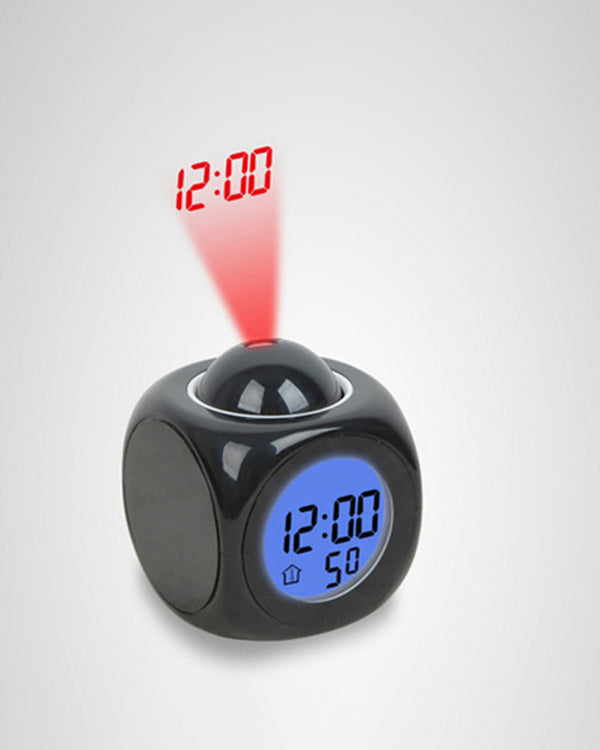 Projection Digital Alarm Clock - Black