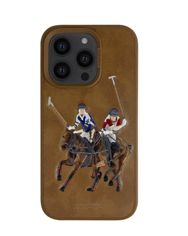 Santa Barbara Polo - Jockey Collection iPhone 14 Pro Max Leather Case - Brown (Original)