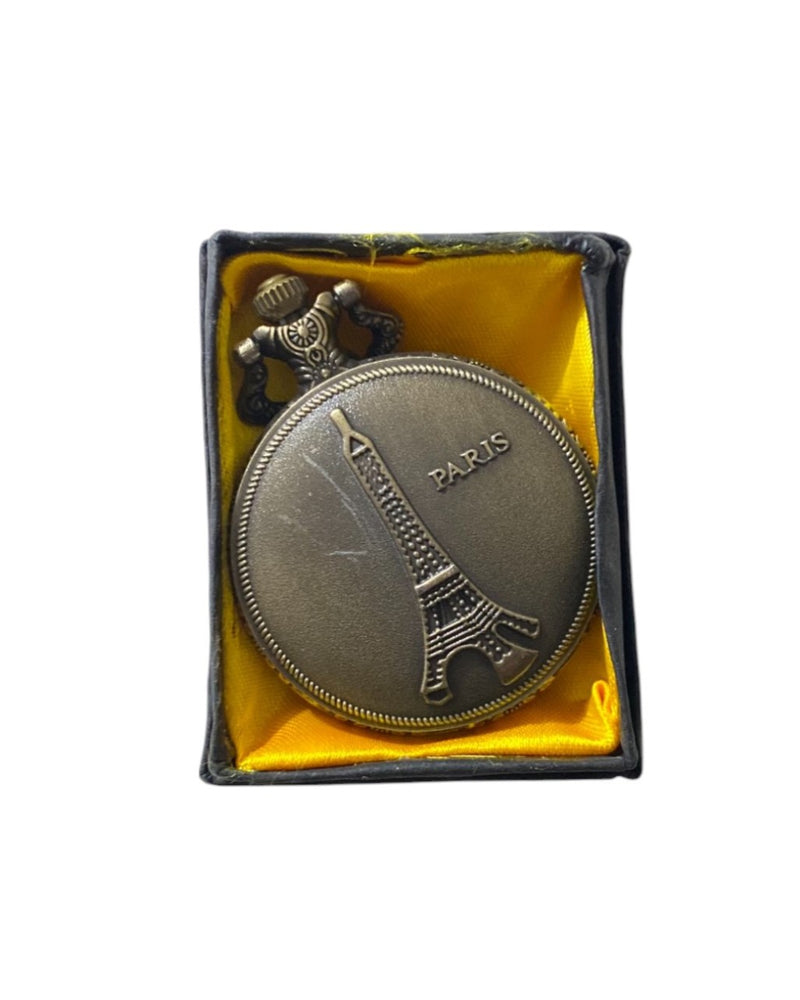 Paris Pocket Watch Keychain