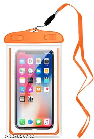 Plastic Universal Waterproof Phone Cellphone Pouch: Orange