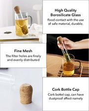 Glass Tea Infuser Strainer Pipe