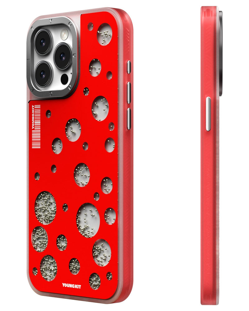 YoungKit Polka Dots iPhone 15 Pro Cover Case - Red (Original)
