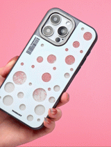 YoungKit Polka Dots iPhone 15 Pro Cover Case - White (Original)