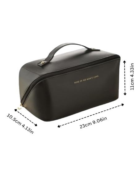 Double Comparment Portable Cosmetic Bag