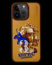 Santa Barbara Polo - Marcus Collection iPhone 15 Pro Leather Case - Brown (Original)