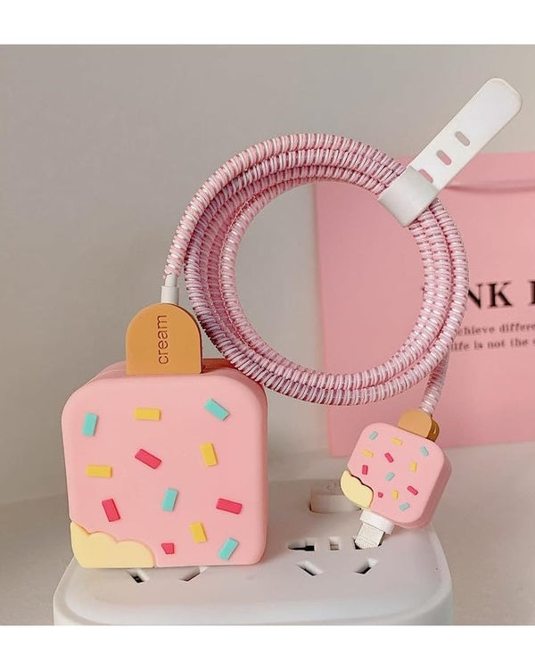 Ice Cream Lover's - iPhone Charger Case and Cable Protector