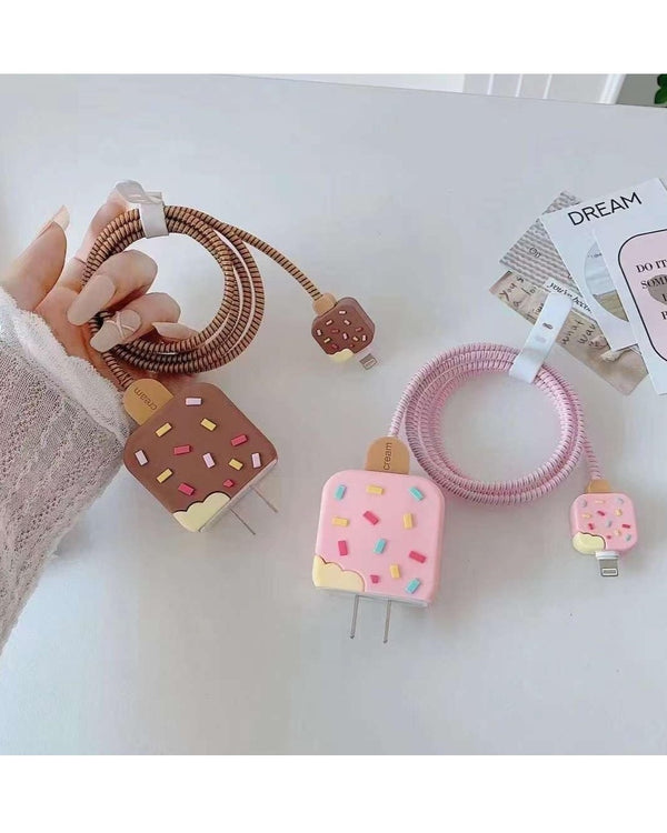 Ice Cream Lover's - iPhone Charger Case and Cable Protector