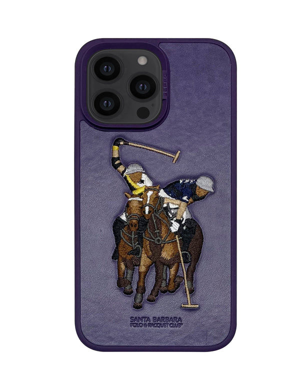 Santa Barbara Polo - Jockey Collection iPhone 14 Pro Leather Case Max - Purple (Original)