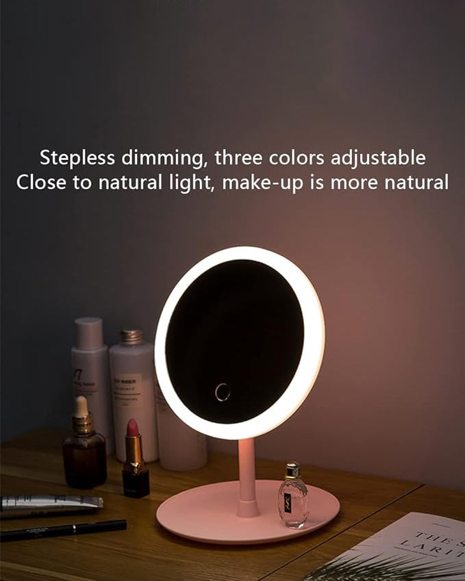 Folding Travel Makeup LED Mirror