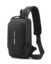 Sling Bag For Men Cross Body - USB Charging Port