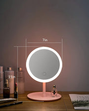Folding Travel Makeup LED Mirror