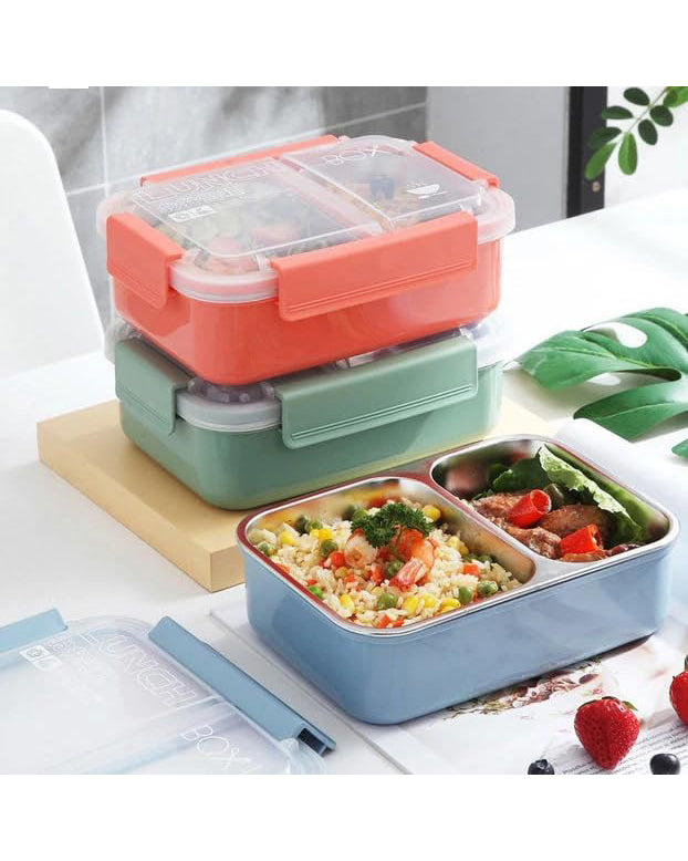 2 Compartment Insulated Lunch Box