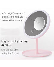 Folding Travel Makeup LED Mirror