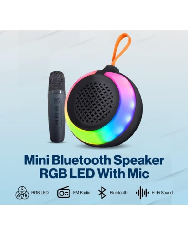 5W Bluetooth Speaker RGB Light With Wireless Mic 'MZ S664'