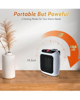 800W Portable Compact Heater With Remote